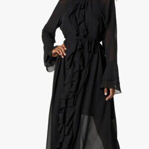 The Drop Elegant Black Ruffled Dress Size 5X (32-34)